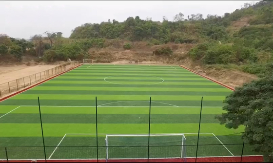 الصين 60mm ارتفاع كرة القدم العشب الاصطناعي 6600 Detex ارتداء مقاومة المزود