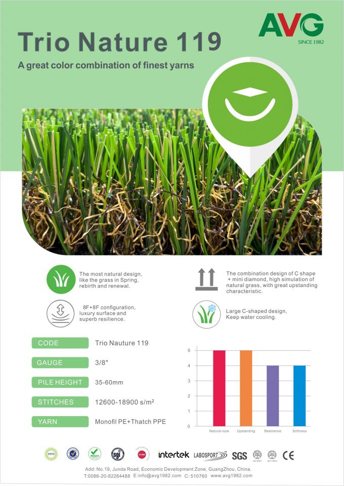 العشب الاصطناعي الاصطناعي PE اللون الأخضر المناظر الطبيعية في الحديقة البلاستيكية الداخلية 0